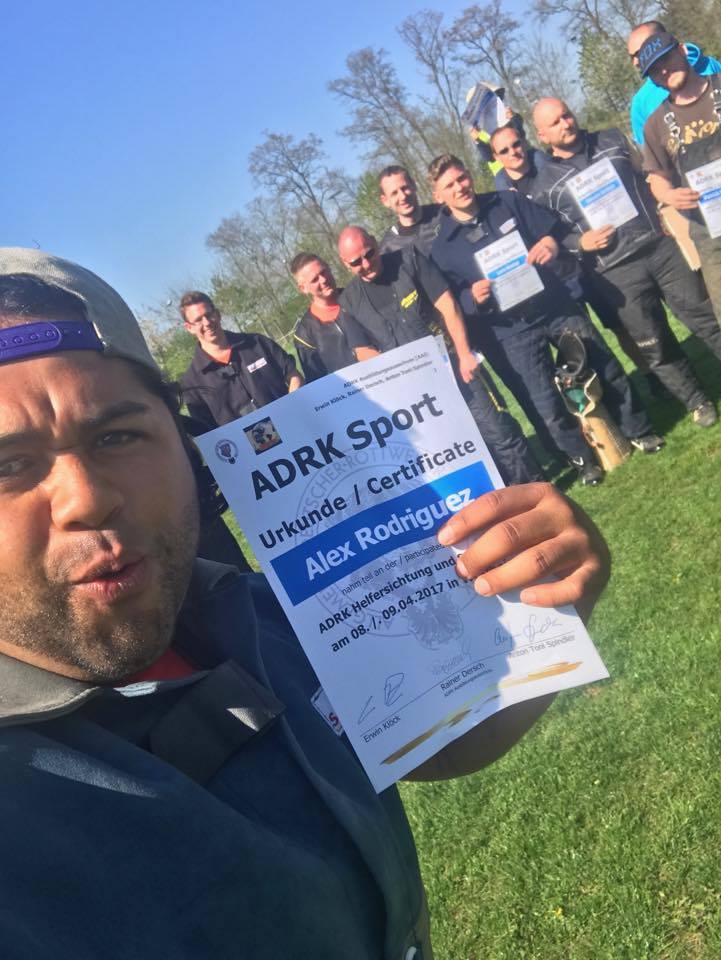 Alex Rodriguez certified ADRK helper in Germany 2017 helper tryouts